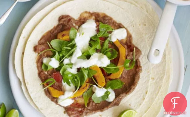 Envoltórios vegetarianos mexicanos