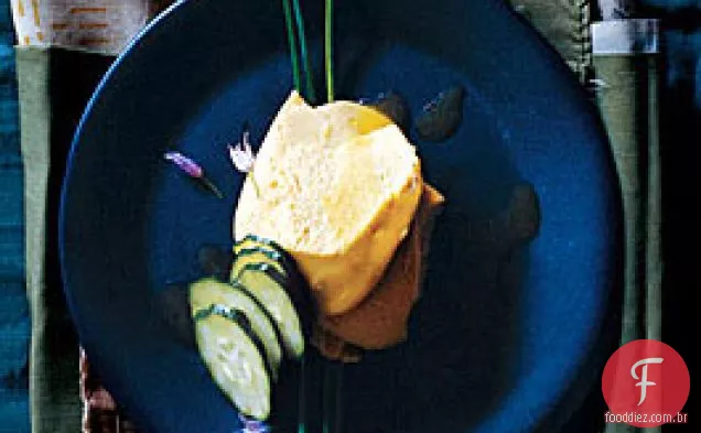 Mousse de ouriço do mar com vinagrete de gengibre