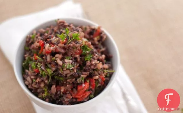 Arroz Cozido Com Ervas E Vegetais