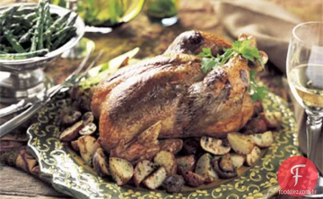 Frango assado com picante Herbed Olivada