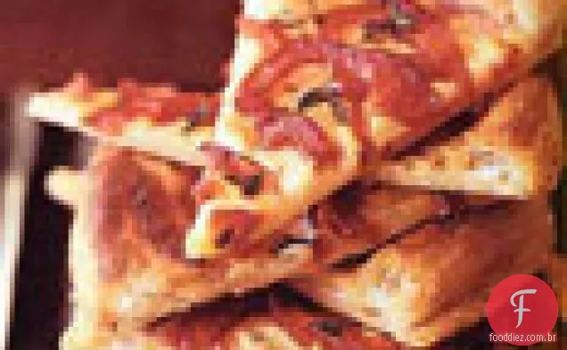 Pimenta vermelha e tortas de Boursin