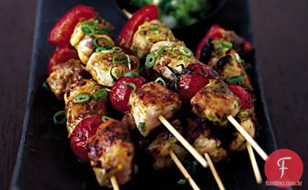 Kebabs de frango picante
