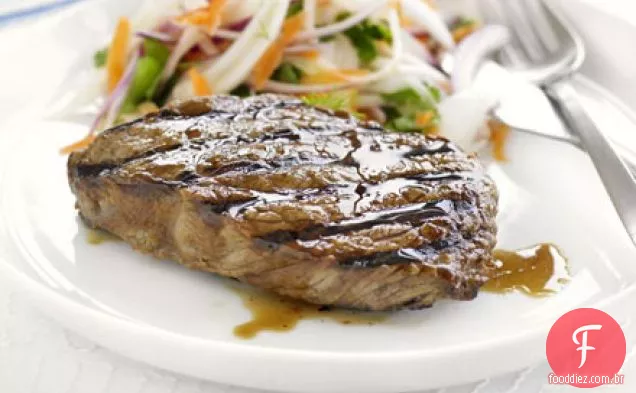 Bife Teriyaki com erva-doce