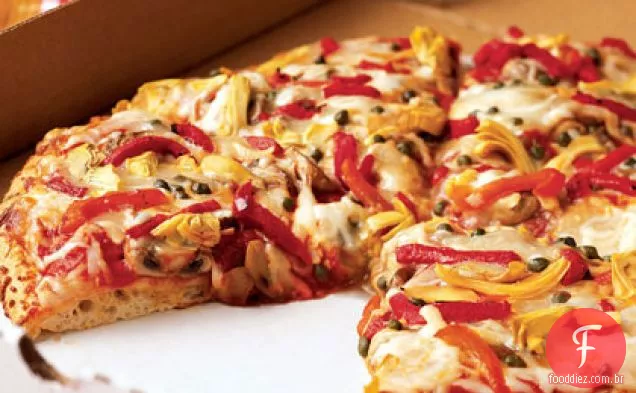 Pizza Vegetariana De Três Queijos