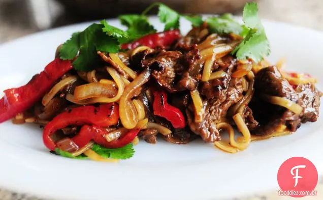 Carne com pimentão