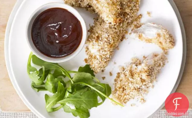 Nuggets de frango reais com molho de churrasco esfumaçado