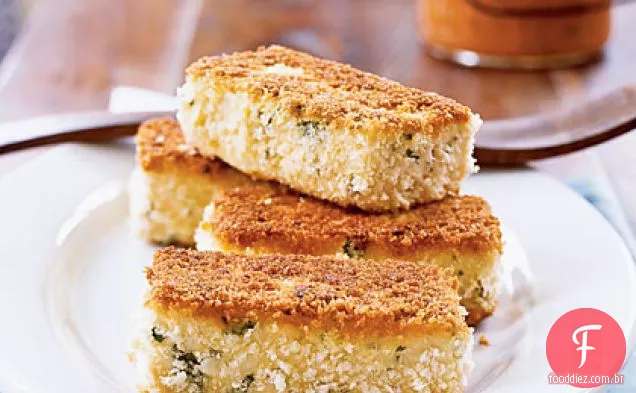 Bifes de Tofu com pimenta vermelha-molho de noz