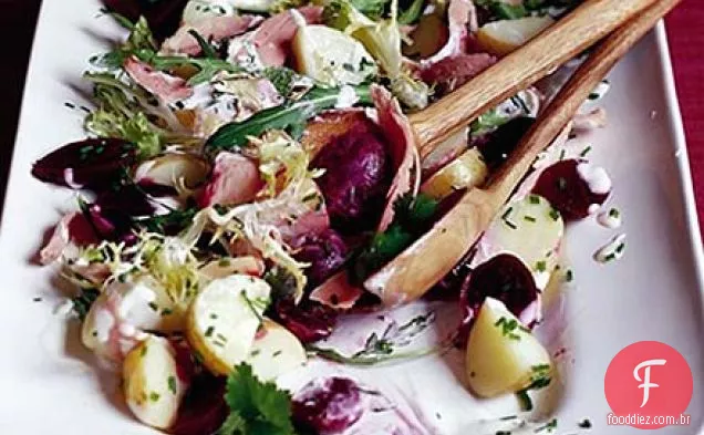 Salada de presunto e rábano