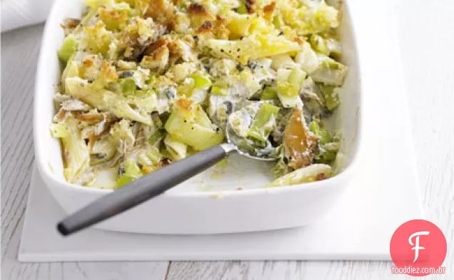 Leek & cavala penne assar