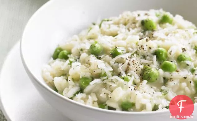 Risoto de ervilha e estragão
