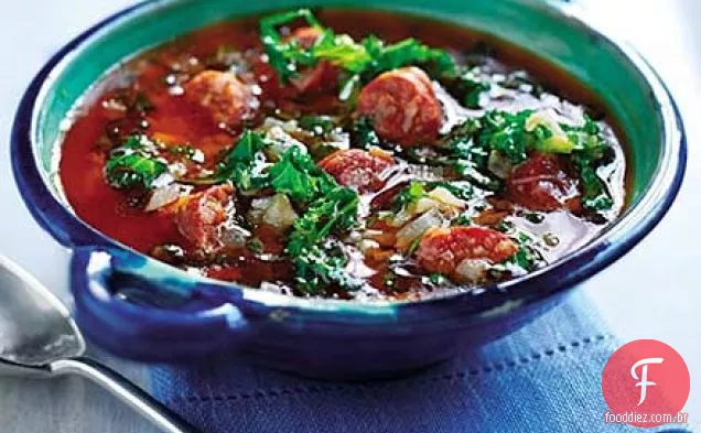 Caldo de couve e chouriço