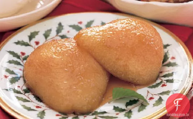 Peras Assadas Com Caramelo