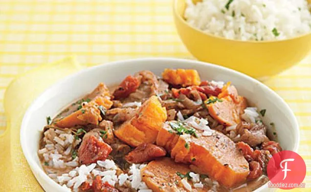 Ensopado De Batata-Doce De Amendoim Com Fogão Lento