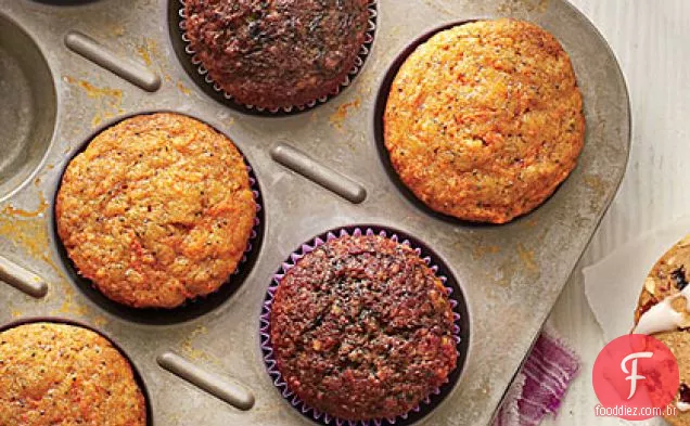 Muffins De Sementes De Cenoura E Papoula