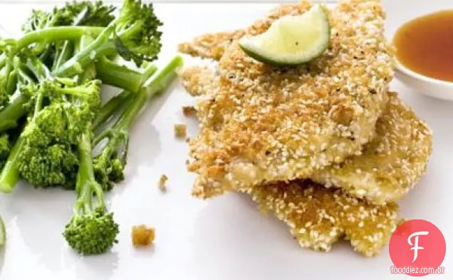 Frango de gergelim com molho de soja