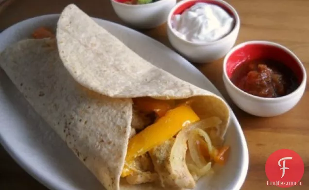 Fogão Lento Frango Fajitas