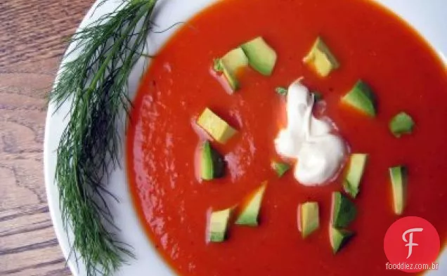 Sopa De Pimenta Vermelha Assada