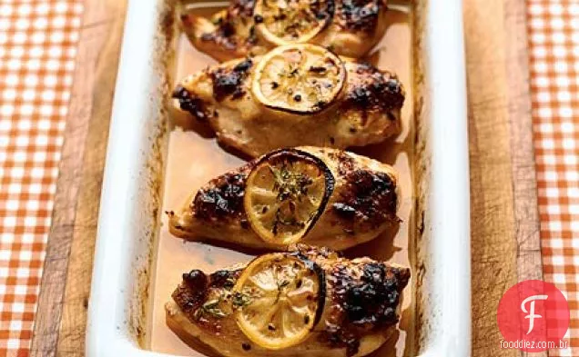 Frango com limão pegajoso