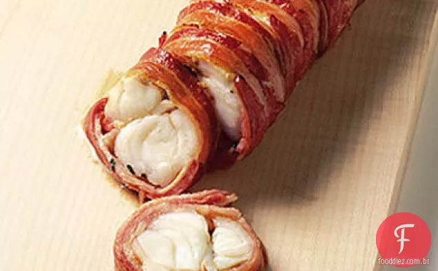 Tamboril embrulhado em Bacon