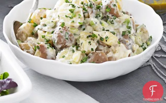 Batatas vermelhas com rábano & crème fraîche
