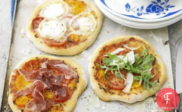 Pizzas fáceis de tomate