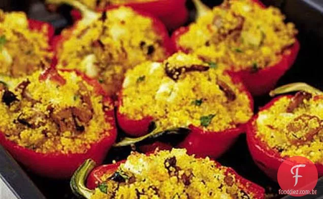 Halloumi pimentos recheados
