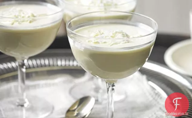 White choc & cardamomo mousses