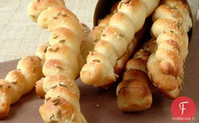 Funcho torcido e sal grosso Breadsticks