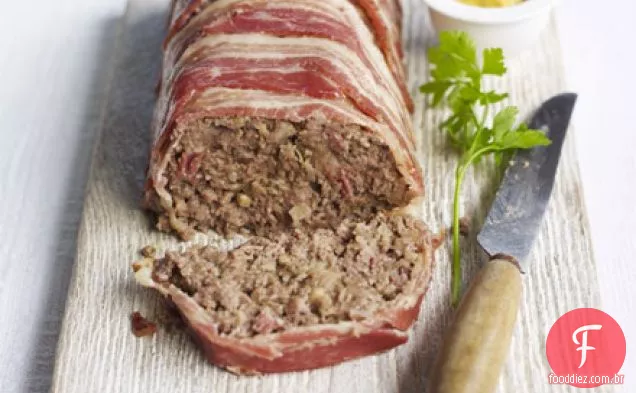 Carne e bacon bolo de carne
