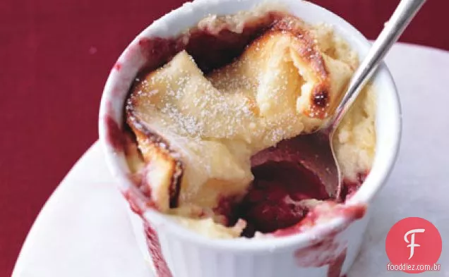 Suflês de Limão Com Boysenberries