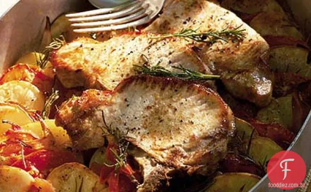 Carne de porco e batatas de Verão