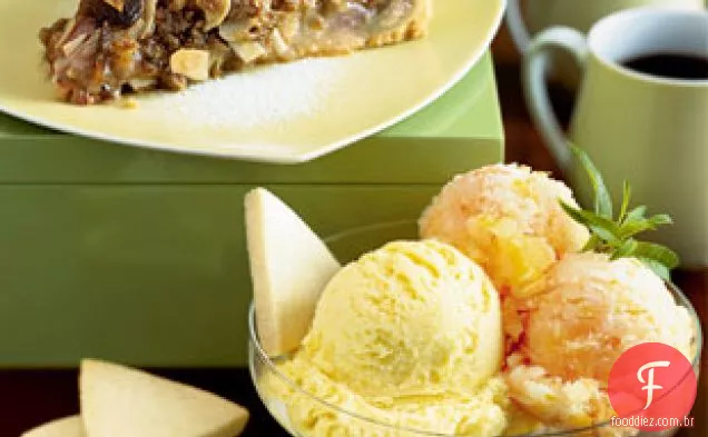 Ruibarbo torta com manteiga marrom Streusel