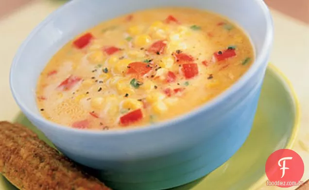 Sopa De Milho E Pimenta Vermelha Do Sudoeste