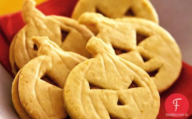 Biscoitos de abóbora laranja