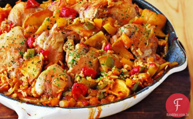 Arroz con Pollo com maçãs