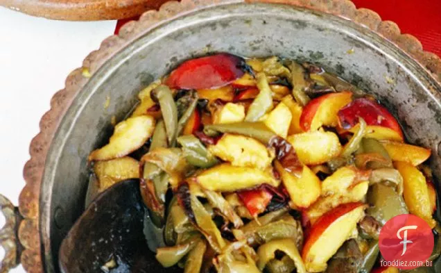 Pimentas Assadas Com Nectarinas
