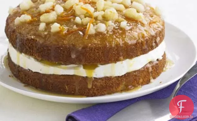 Bolo de chuvisco laranja