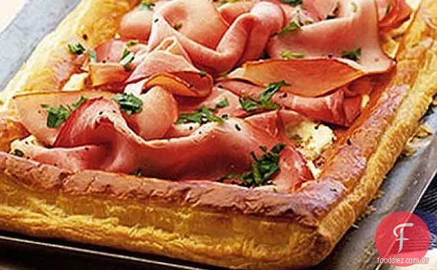 No-fuss ham & crème fraîche tart