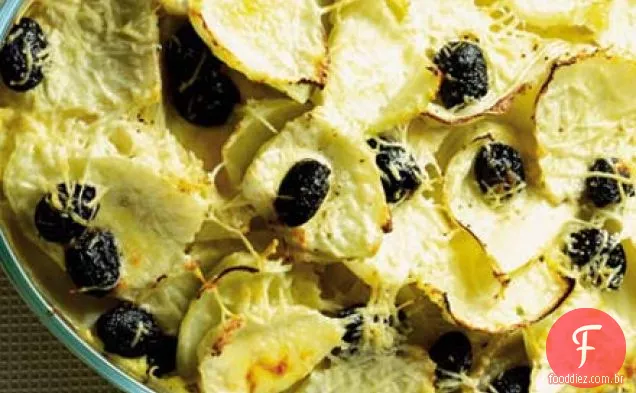 Erva-doce e gratinado de azeitona preta