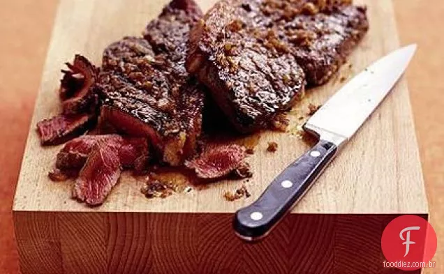 Bife quente com marinada de chalota