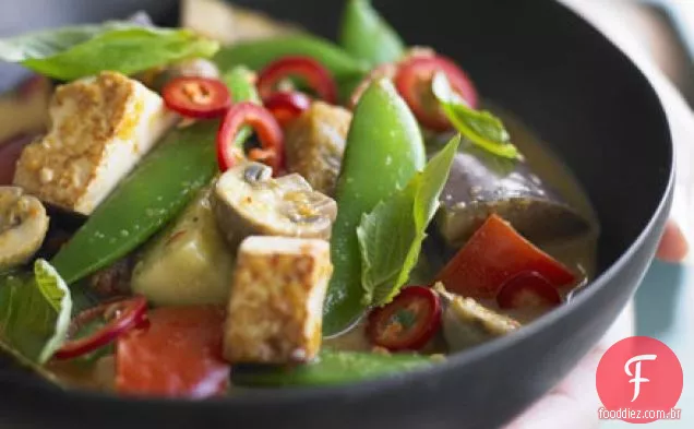 Curry vermelho Tailandês vegetariano