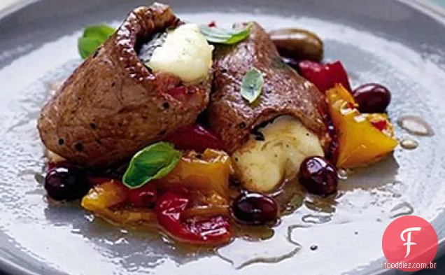 Mozzarella beef wraps