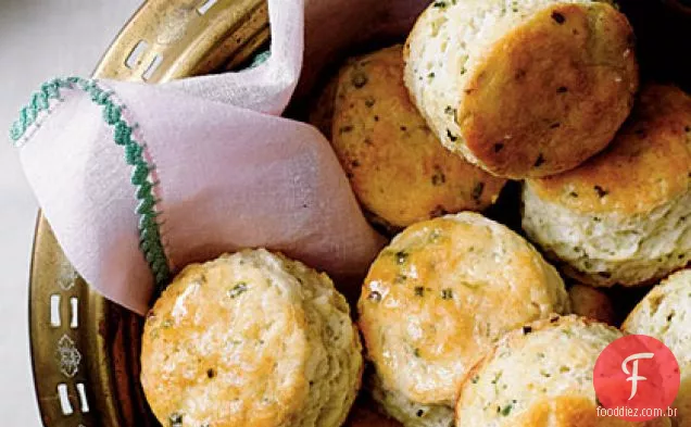 Farinha De Milho-Biscoitos De Cebolinha