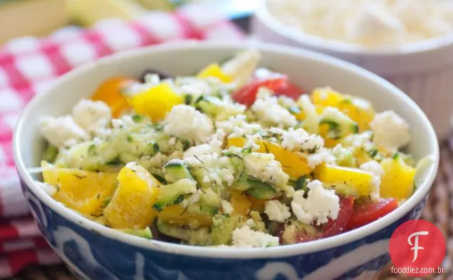 Salada Picada De Feta De Abobrinha