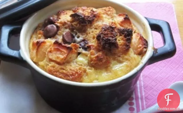 Pudim De Pão De Chocolate Com Maçã