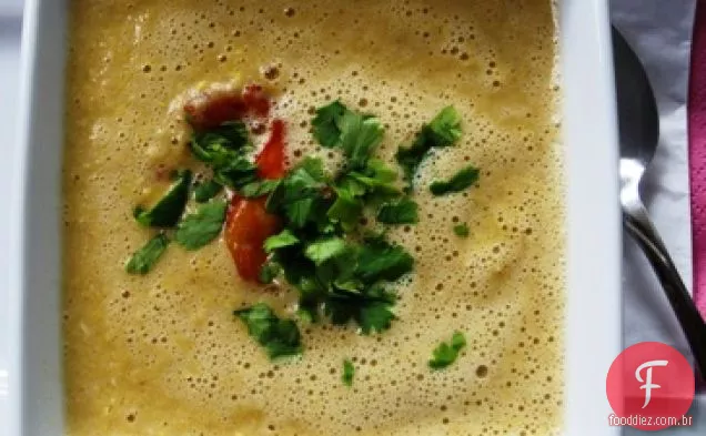 Sopa de milho e Coco (Sopa de chocolate y Coco)