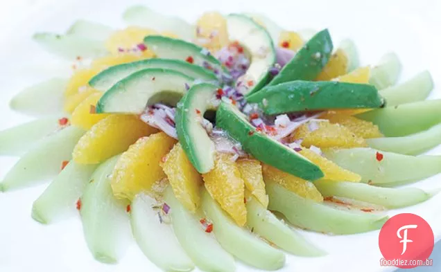 Salada de laranja, Chayote, presunto e abacate