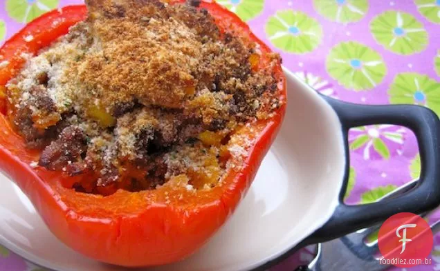 Pimentones Rellenos (Estilo Colombiano-Pimentões Recheados)
