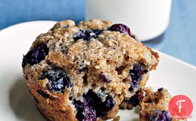 Muffins De Aveia De Mirtilo