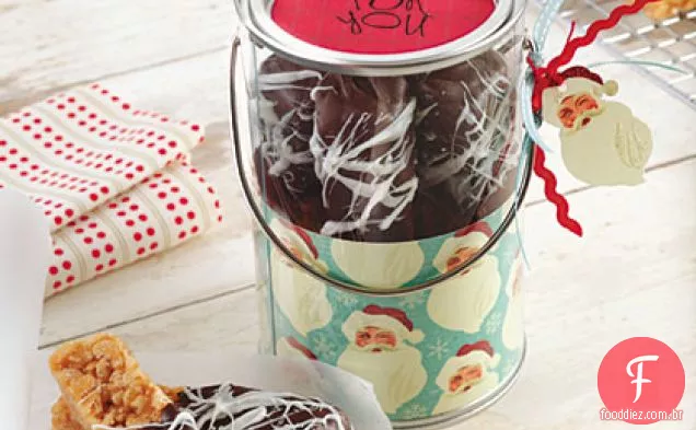 Barras Crocantes Mergulhadas Em Chocolate